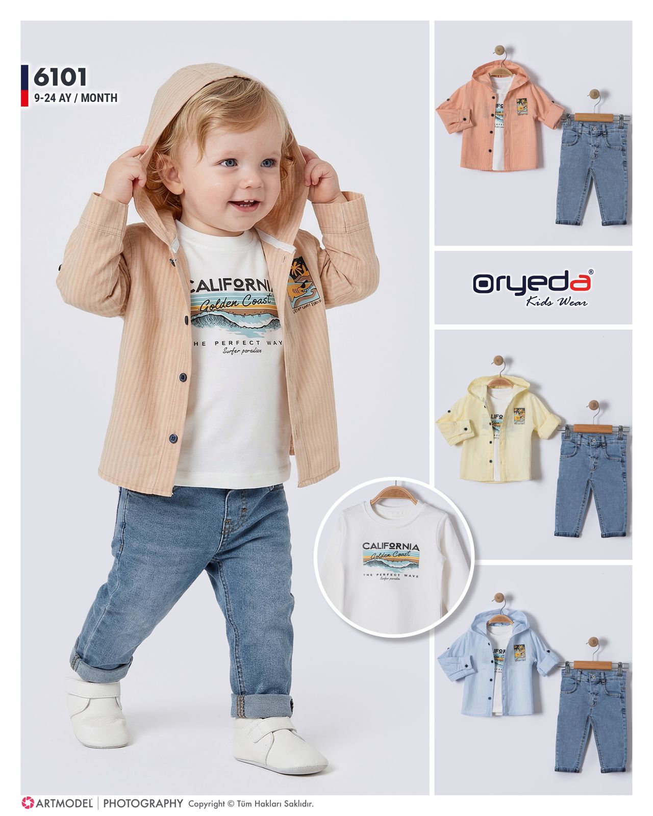 6101-ERKEK BASKILI GÖMLEKLİ TAKIM 9-24 AY